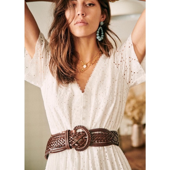 Sezane Isidore Dress in White - Picture 4 of 13